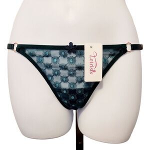 2/$20 Brand New Green Top Fashion Lace T-back Panties One Size